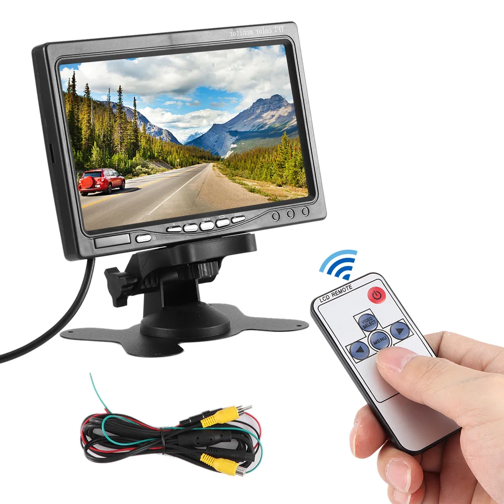 Пульт дистанционного управления и кнопка управления автомобильным монитором Система PAL/NTSC TV Автоматически переключается для системы заднего хода автомобиля