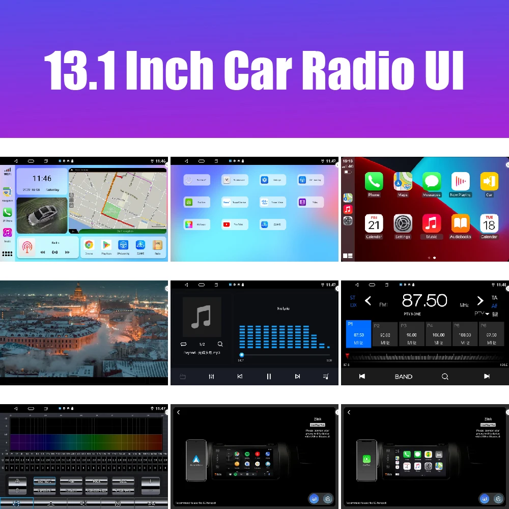 13,1-дюймовый Автомобильный Радиоприемник Для HYUNDAI TUCSON 2015 2016-21 Автомобильный DVD GPS Навигация Стерео Carplay 2 Din Центральный Мультимедийный Android Auto