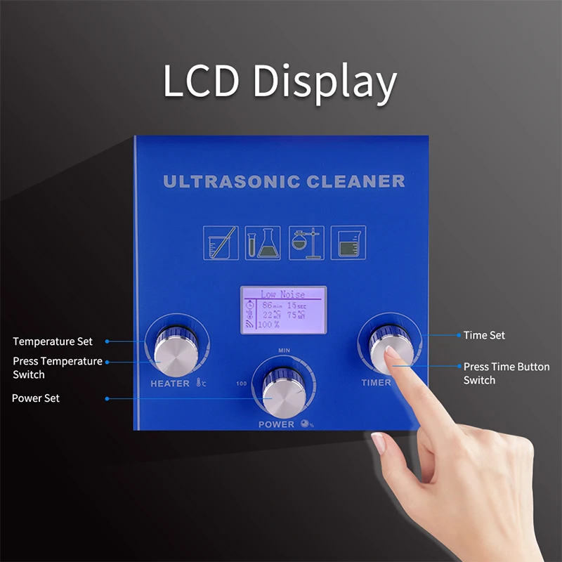 Ультразвуковой очиститель ЖК-экрана с регулировкой мощности, 10-литровый набор для нагрева ванны, обезжириватель DPF, стиральная машина, керамические детали
