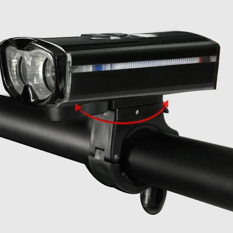 Велосипедная фара с пятью режимами зарядки через USB Мощный фонарик с возможностью поворота Водонепроницаемый Индукционный
