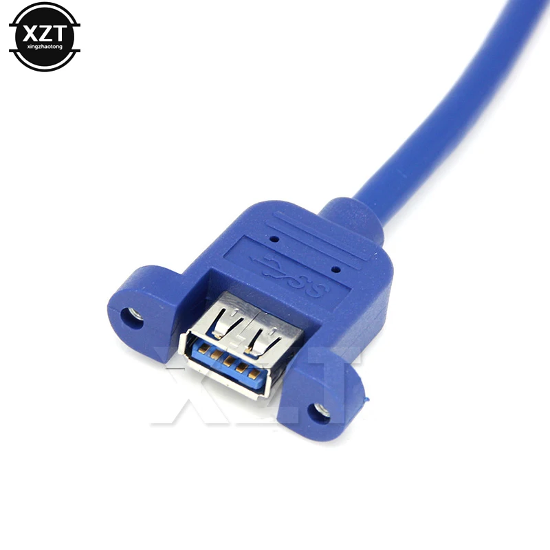 5шт USB3.0 от мужчины к женщине Высокоскоростной удлинительный кабель USB 3.0 Провод хост-компьютера 0,5 м с отверстием для винта Горячая распродажа