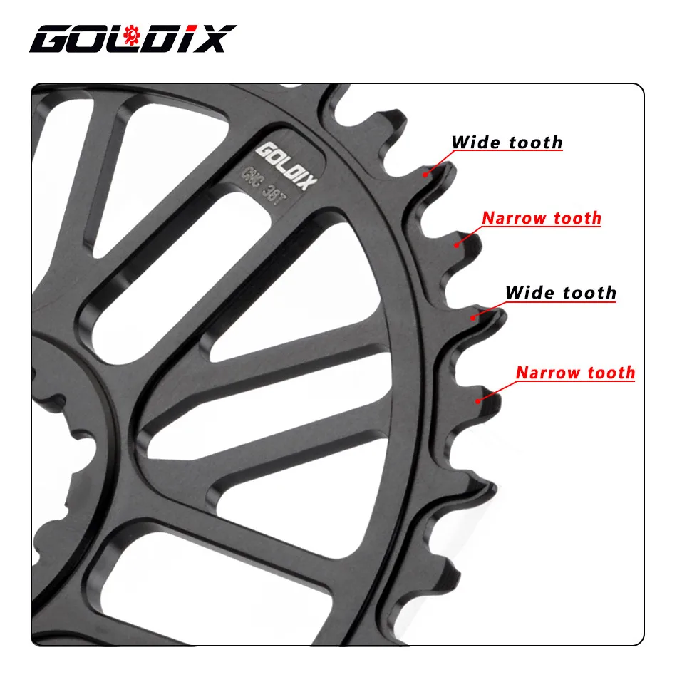 GOLDIX Ultralight GXP Быстрая Установка 3 мм Смещенного Кольца Цепи С Узкими Широкими Зубьями Односкоростной Звездочки Для Коленчатого Вала Велосипеда GX NX X1 X0