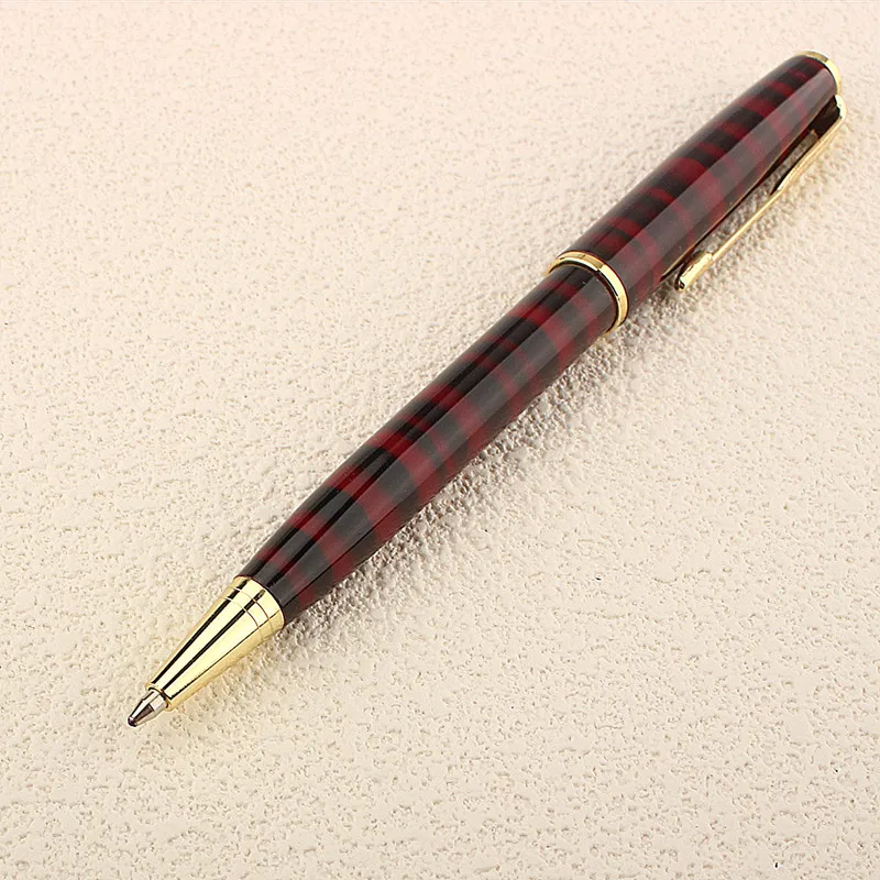 Роскошная Высококачественная Деловая металлическая ручка для подписи, пишущая Вращающаяся шариковая ручка для студентов