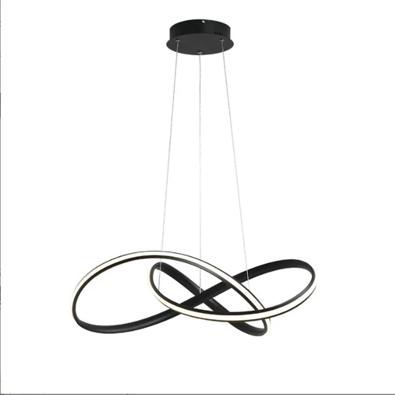 Люстры Nordic Creative LED Современный Потолочный Светильник Для Столовой Простой Кабинет Гостиная Бар Черные Лампы Для Украшения интерьера