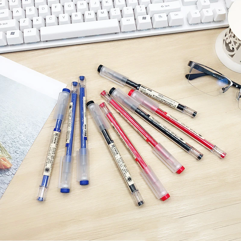 Набор гелевых ручек 0,35 мм, красные / черные /синие чернила, Стержневая ручка для письма в школьном офисе, Гелевая ручка