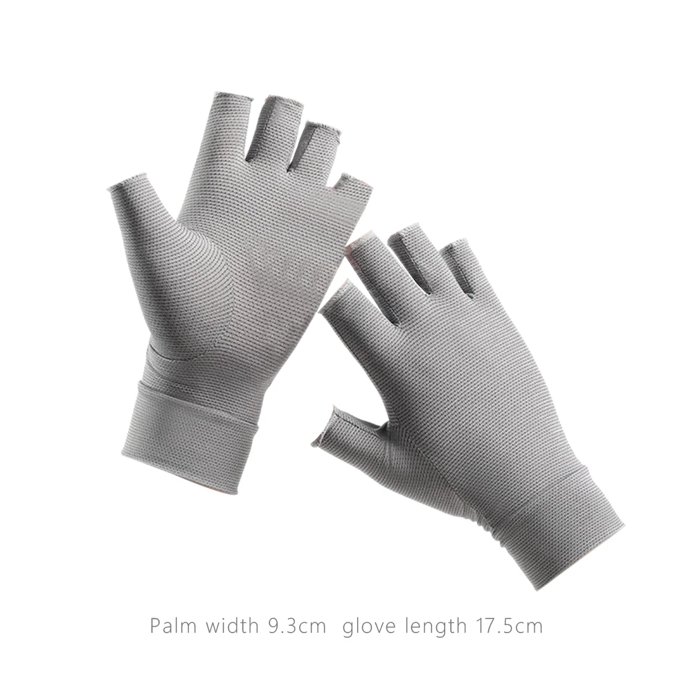 Солнцезащитные перчатки для рыбалки с половиной пальца, дышащие перчатки для рыбалки без пальцев, Нескользящие Эластичные Удобные Многофункциональные тренажеры