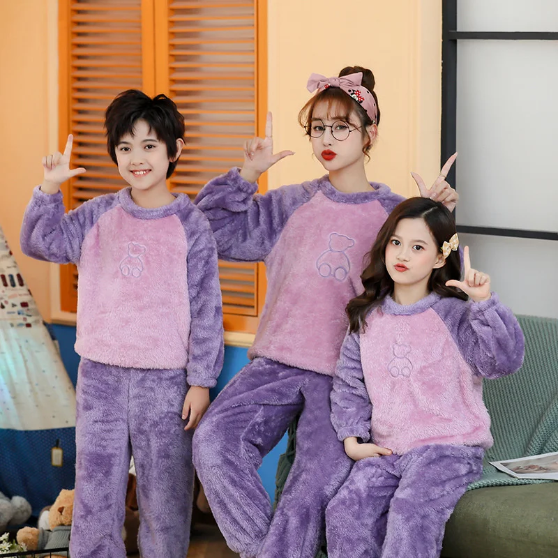 Костюмы для мальчиков и девочек, Рождественские детские пижамы, плотная домашняя одежда для мамы, праздничный костюм, Рождественская одежда для родителей и детей, подходящая для семьи одежда