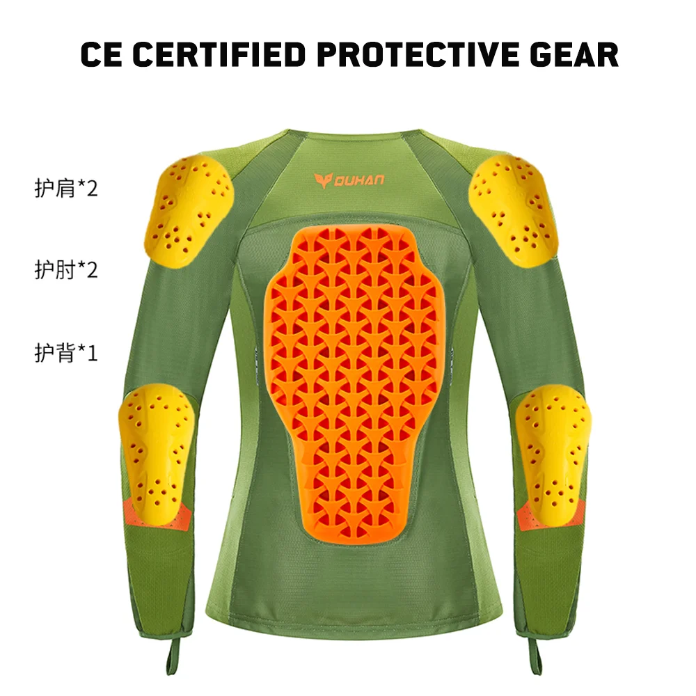 Мягкая броня мотоцикла DUHAN Летняя Дышащая Защитная одежда для мото, сертифицированное CE Защитное снаряжение, мотоциклетная куртка с 3D сеткой
