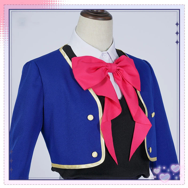 Потому Что Арима Кана в униформе ОШИ НО КО, косплей, поющая женская одежда с большим розовым бантом, полный комплект