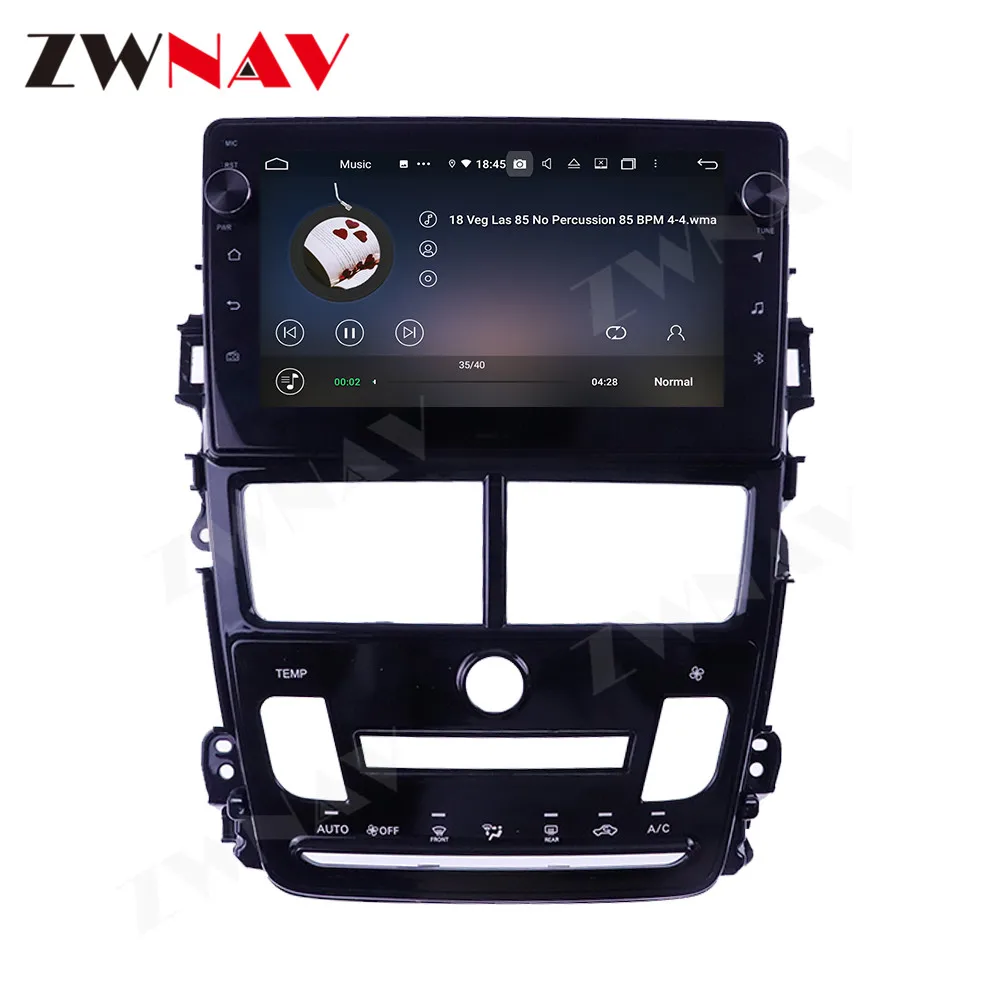 Авторадио Мультимедийное Головное Устройство Сенсорный Экран Для Toyota Yaris 2017-2020 IPS GPS Навигация Android 10 4 + 128 Г Автомобильный DVD-плеер