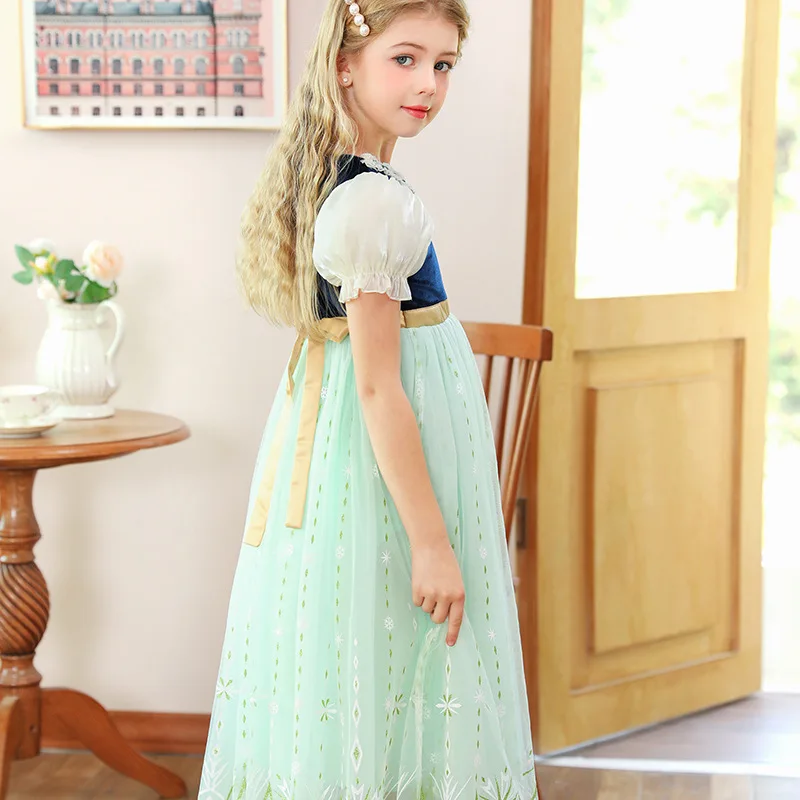 Платье для Девочки От 2 до 8 лет, Кружевная Праздничная Одежда С вышивкой, Летние Детские Платья Для Девочек