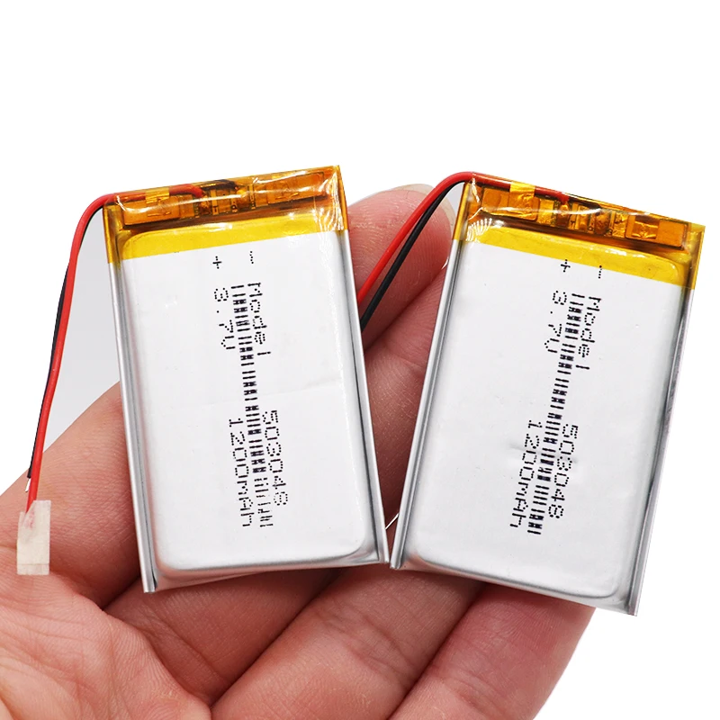 2шт 503048 Аккумуляторная батарея 3,7 В 053048 1200 мАч литий-полимерный аккумулятор для MP3 MP4 Bluetooth GPS Беспроводная стереогарнитура