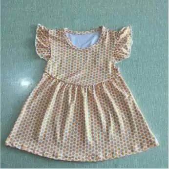 Детская одежда для летнего бутика, маленькое платье из молочного шелка, подарок для нее, комплекты с юбкой в цветочек