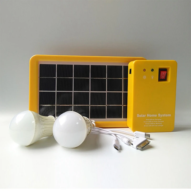 1Set 3W Solar Panel Light Комплект из 2 Ламп Солнечная Система Энергосберегающий Солнечный Свет Перезаряжаемый Светодиодный Свет На Открытом Воздухе В помещении
