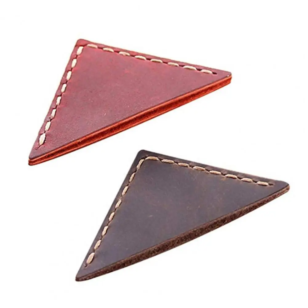 Закладка для вырезок Легкая закладка для дневника Износостойкая маркировка Винтажная треугольная закладка из искусственной кожи премиум-класса