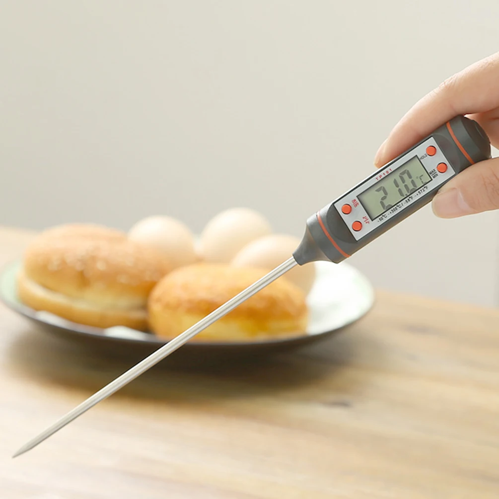 Кухонный термометр, цифровой термометр для мяса, приготовления пищи, барбекю, духовка, пищевой термометр, датчик температуры из нержавеющей стали