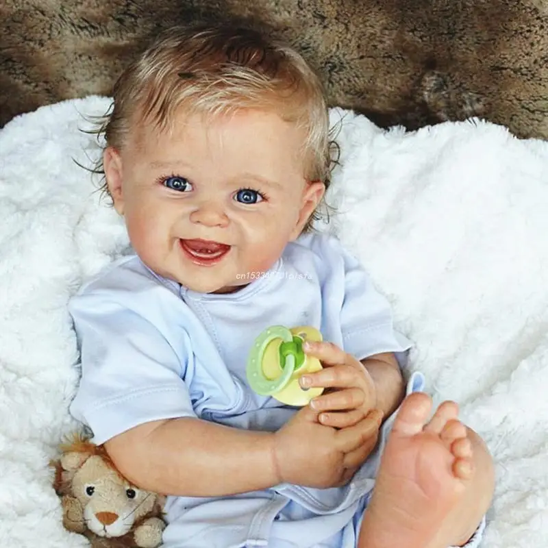 22-дюймовый новорожденный Спящий младенец для куклы с видимыми венами, игрушка для ручной росписи, прямая поставка