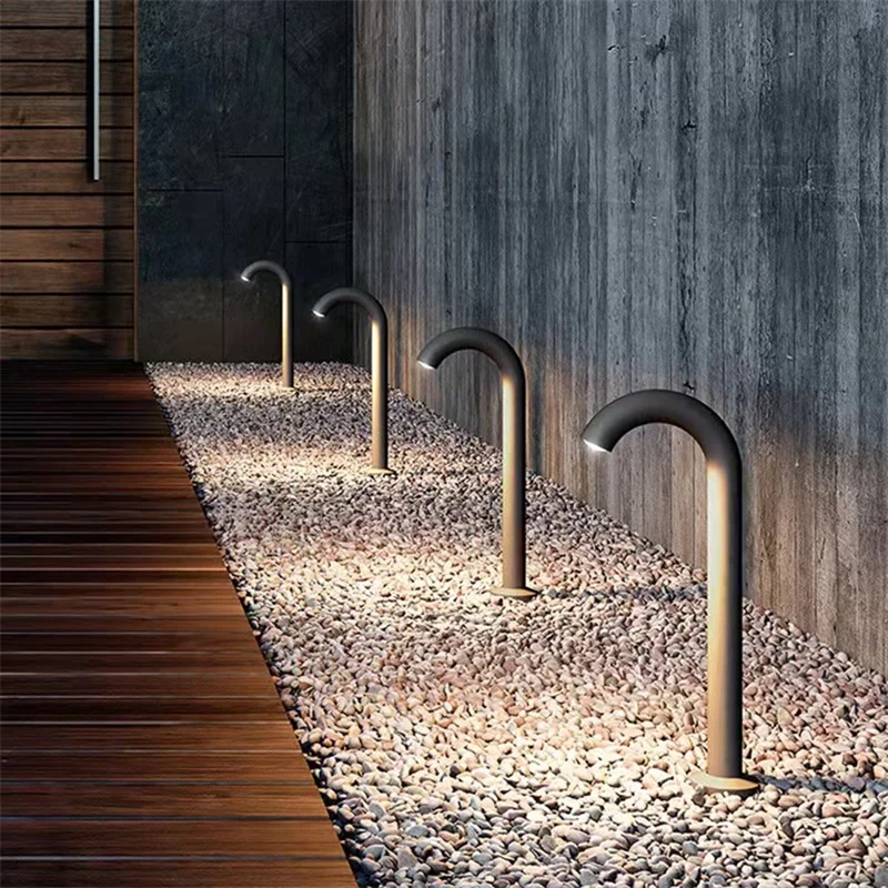 SAMAN Nordic Креативный газонный светильник Уличный Современный светодиодный светильник в форме водопроводной трубы Водонепроницаемый для домашнего сада