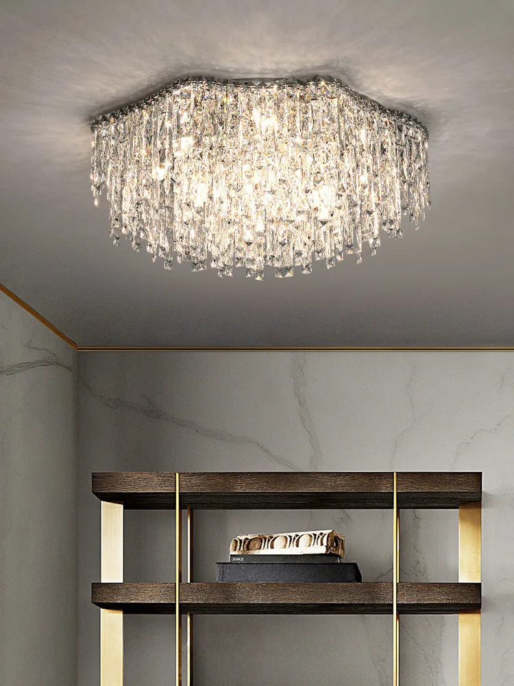 Современная роскошная хрустальная потолочная люстра для гостиной спальни виллы, холла, внутреннего оформления Потолочного светильника