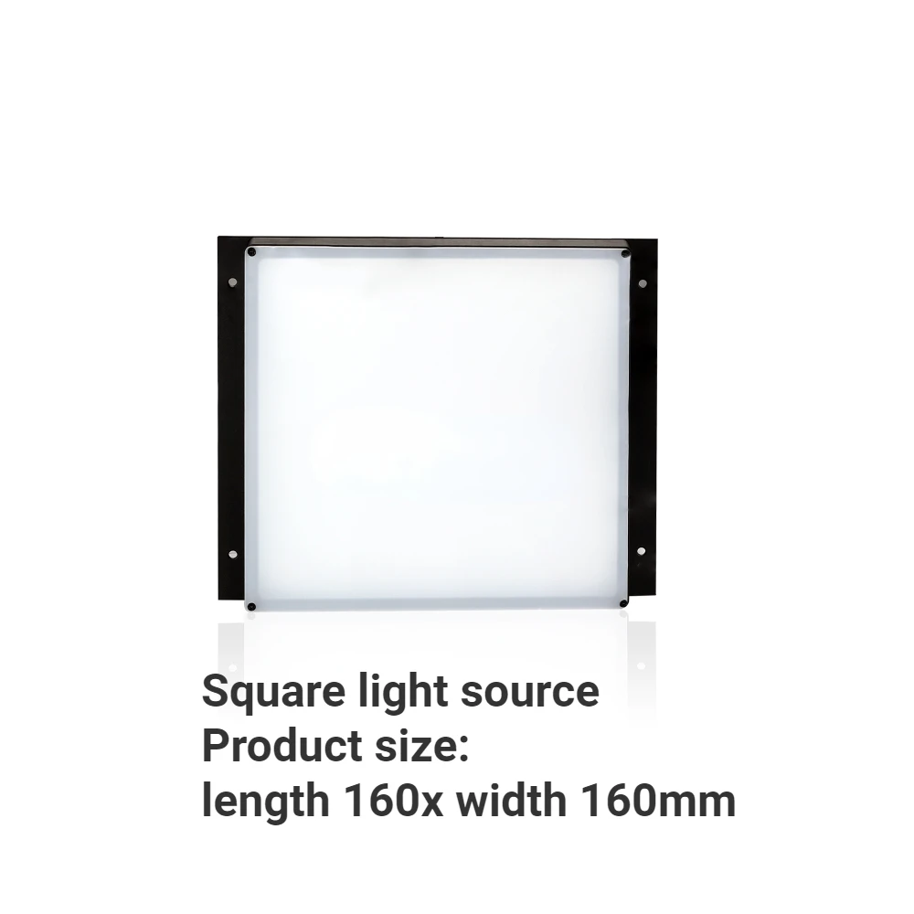 Светодиодная квадратная 160 мм зона подсветки Источник света Машина интеллектуального обнаружения зрения Источник света CCD Промышленная камера Освещение