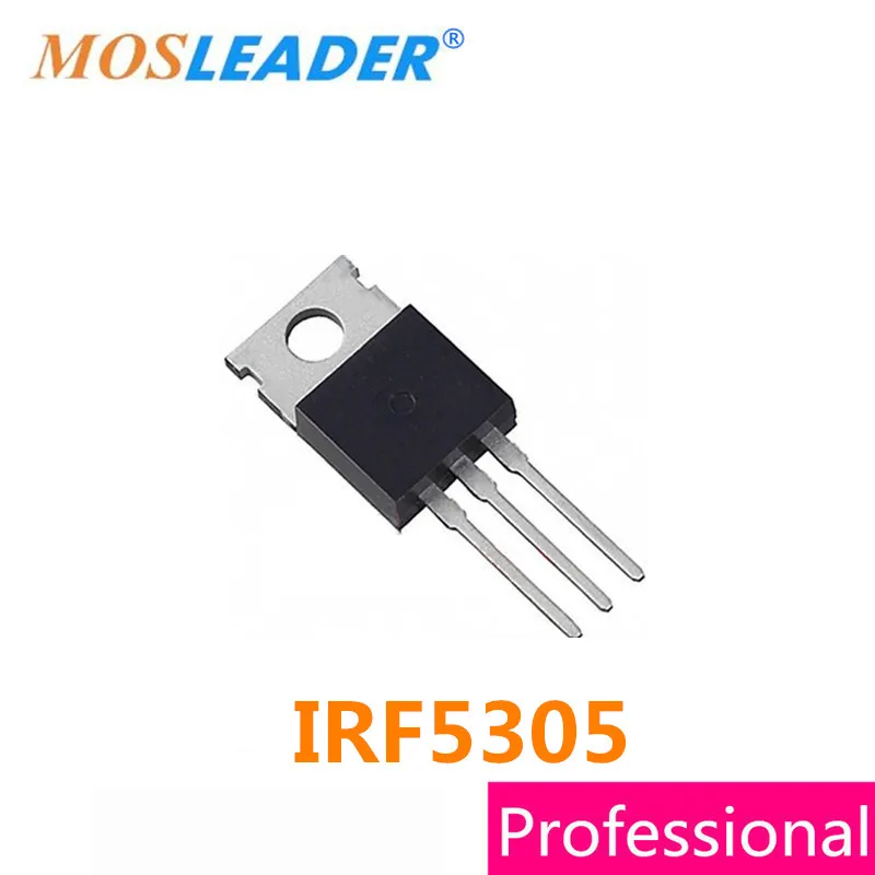 Mosleader DIP IRF5305 TO220 100ШТ 5305 P-Channel 55V 31A Высокое качество, как оригинал