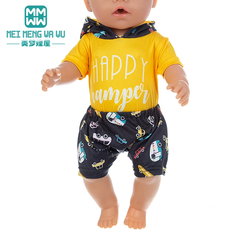 Подходит для детской игрушки 43 см, одежды для новорожденных кукол, аксессуаров, модной повседневной одежды, детской одежды с героями мультфильмов