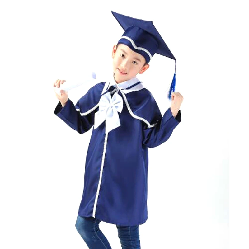 Детские Студенческие костюмы для выступлений, академическое платье бакалавра, детская одежда для детского сада, Выпускные костюмы бакалавра, шапочка для доктора