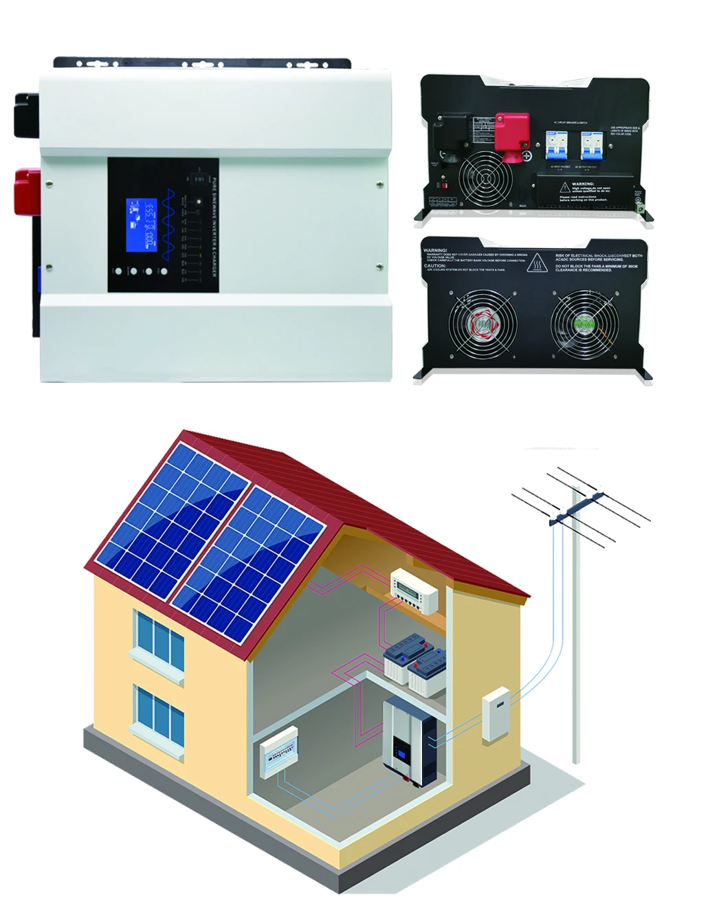 сопутствующие товары zhongshan solar 5 кВт 10 кВт 1000 Вт 5000 Вт печатная плата цена на дом мощность автомобиля солнечная гибридная инверторная энергетическая система