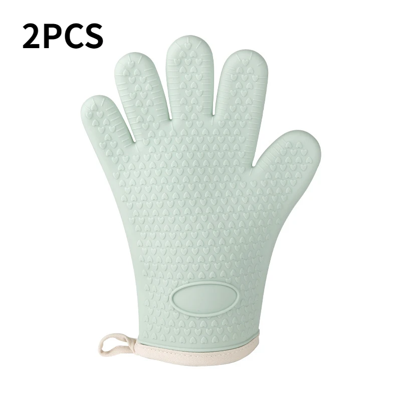 Силиконовые перчатки, 2 предмета, термостойкие перчатки для микроволновой печи, теплоизоляционные Кухонные перчатки для приготовления барбекю
