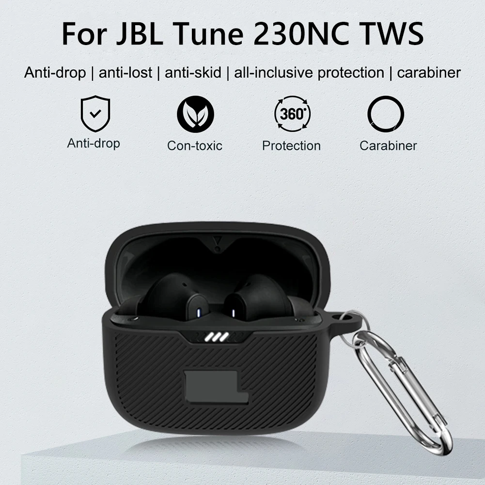 Силиконовый защитный чехол для наушников от падения для JBL Tune 230NC/T130NC TWS Аксессуары для беспроводных наушников Bluetooth