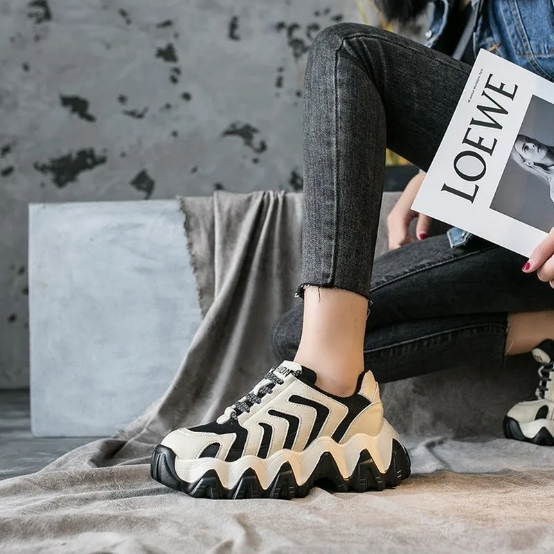 Женская обувь, Новинка 2019, массивные кроссовки для женщин, Вулканизированная обувь, повседневная модная обувь для папы, кроссовки на платформе Basket Femme