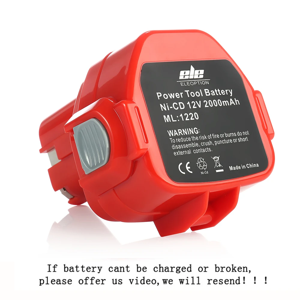 PA12 12V 3000mAh Ni-CD Сменный Аккумулятор для Makita Battery 12V 1220 1233 1222 1235 8270D 6270D 6271D 6213D 6227D и 2000mAh