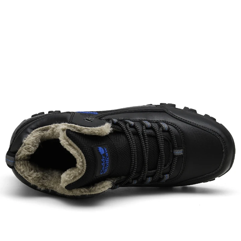 Зимние мужские повседневные кроссовки, дизайнерские уличные мужские альпинистские походные ботинки, нескользящие водонепроницаемые мужские зимние ботинки, ботильоны на платформе