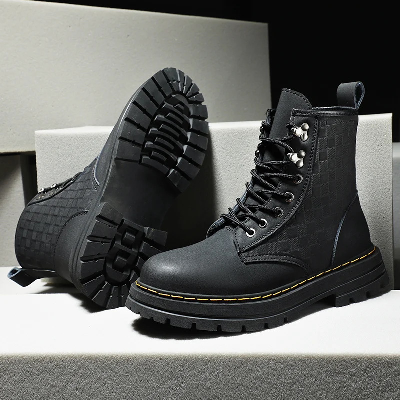 Мужские кожаные водонепроницаемые ботильоны Chukka на шнуровке, оксфордские модельные ботинки, повседневная деловая обувь для работы для мужчин