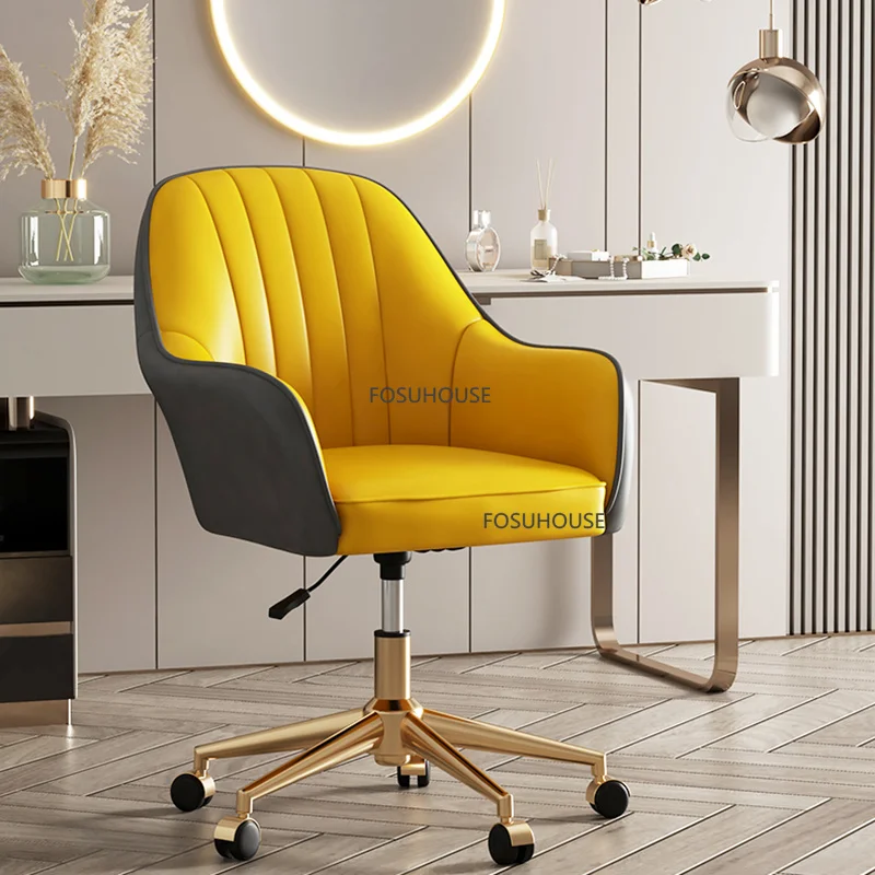 Современные игровые стулья из искусственной кожи для мебели спальни Компьютерное кресло Креативное кресло Бытовая Спинка Офисные стулья