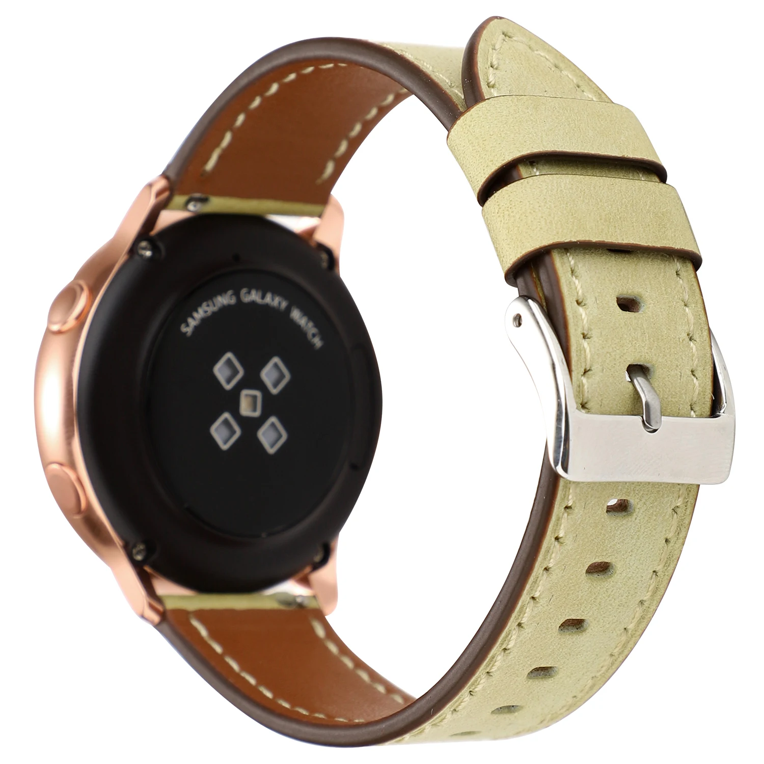 Ремешок для умных часов из натуральной кожи 20 мм 22 мм для мужчин и женщин Samsung Galaxy ремешок для часов Huawei ремень