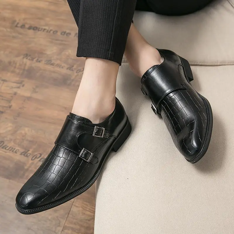 Весенняя мужская обувь Мужская рабочая одежда British Wild Черного цвета, свадебная модная обувь, мужская деловая повседневная кожаная обувь, обувь