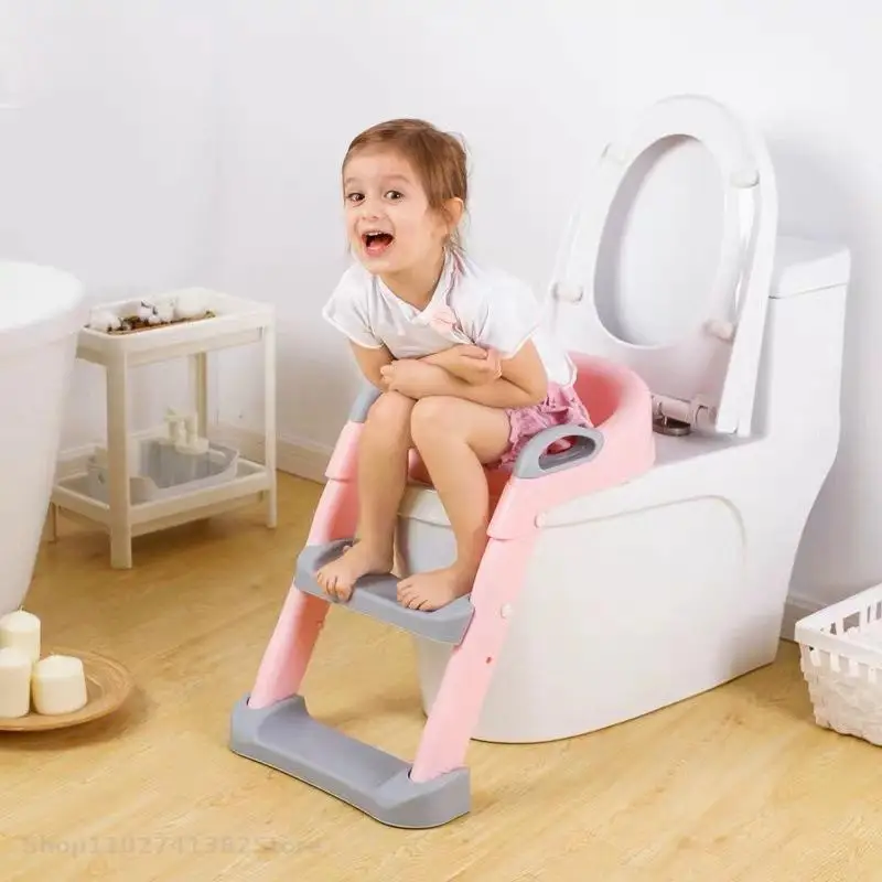 Складное сиденье для детского горшка, Спинка для писсуара, тренировочный стул со стремянкой для малышей, безопасные туалетные горшки для мальчиков и девочек