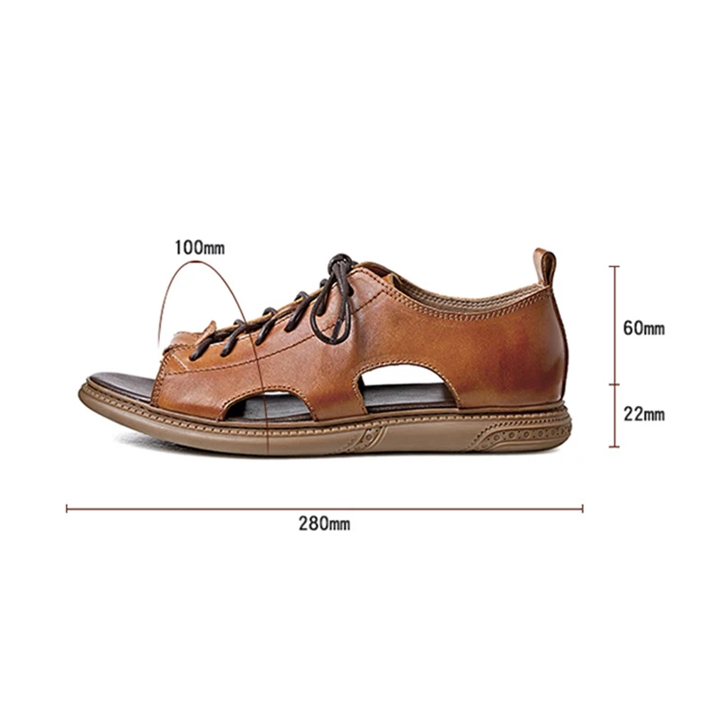 Мужские летние сандалии из натуральной кожи роскошного бренда, дизайнерские мужские пляжные сандалии в римском стиле в стиле ретро