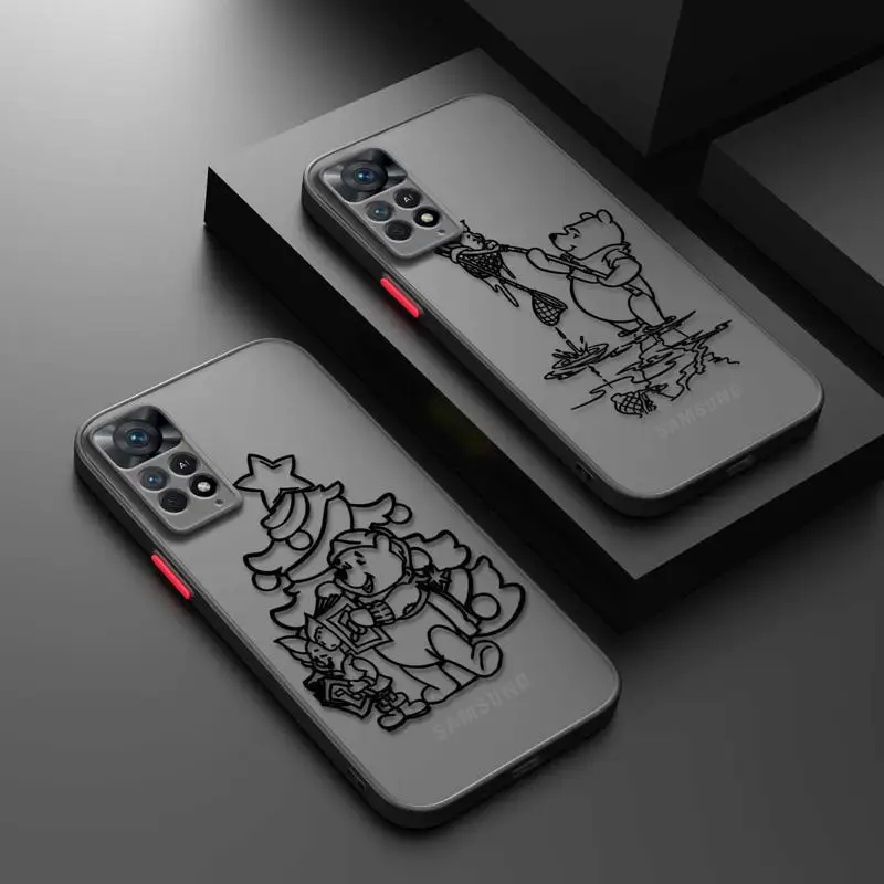Чехол для телефона Redmi Note 12 11 11T 11S 10 9 8 7 8T 9S 9T Pro Plus 9C 9A 10C 10S 12C K40 Матовый с изображением Капа-Пуха и Подсолнухов