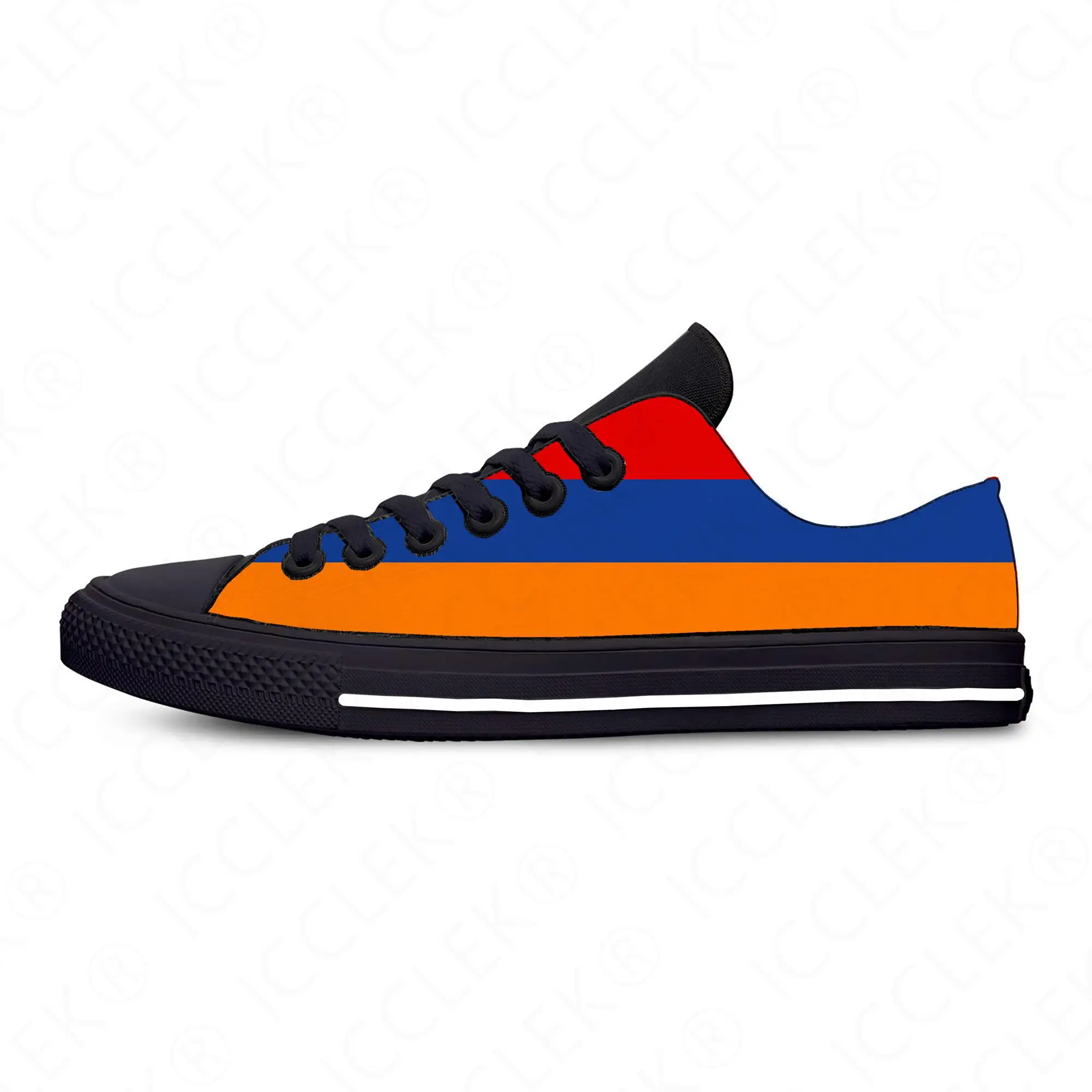 Кроссовки с низким берцем под флаг Армении, Мужская Женская Повседневная обувь для подростков, Парусиновая обувь для бега с 3D-принтом, Дышащая Легкая обувь