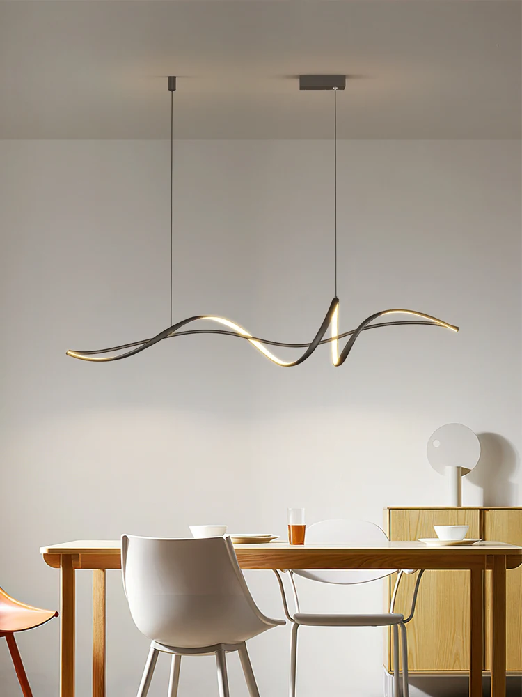 ресторанная люстра one-word, итальянская минималистичная креативная дизайнерская лампа для бара, светлая роскошная длинная столовая-столовая