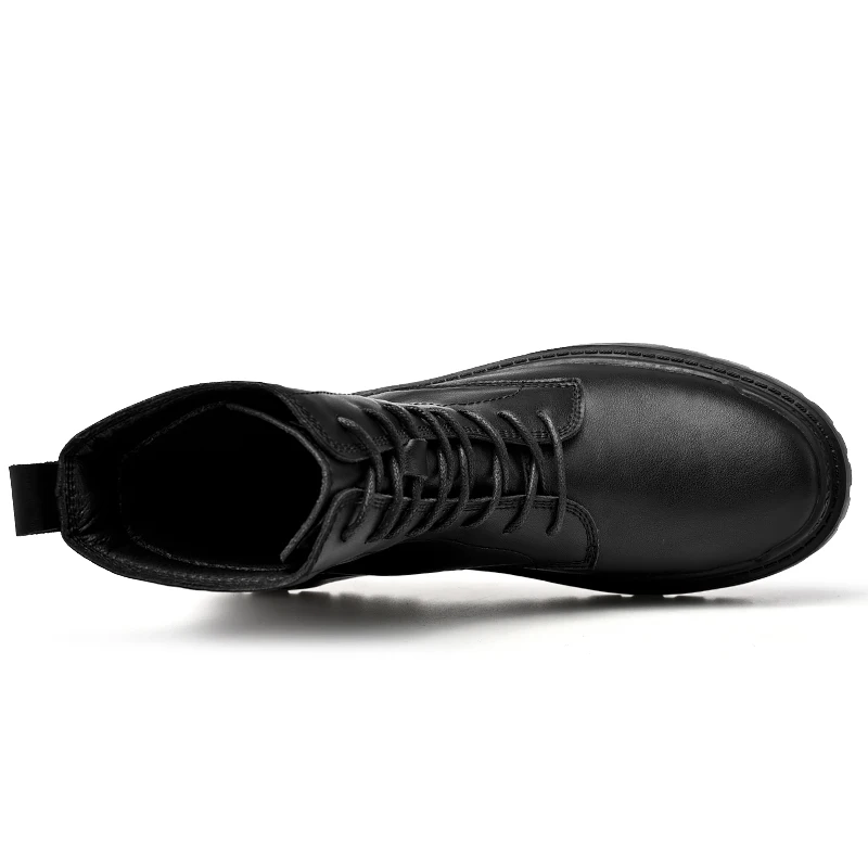 мужские ботинки, обувь из натуральной кожи, зимние Ботильоны 2023 года, Уличная мужская модная зимняя обувь, мужская Мотоциклетная обувь