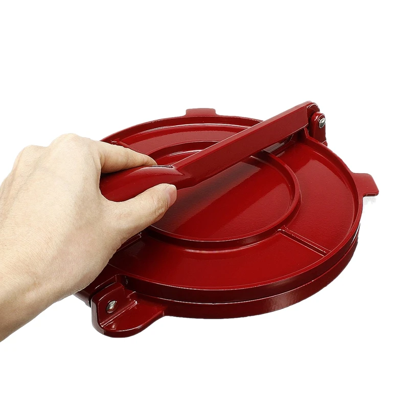 8 Дюймов Пресс для Тортильи DIY Складной Пресс для Тортильи Алюминиевый Инструмент Для Выпечки, Для Кухни Ресторана (Красный)