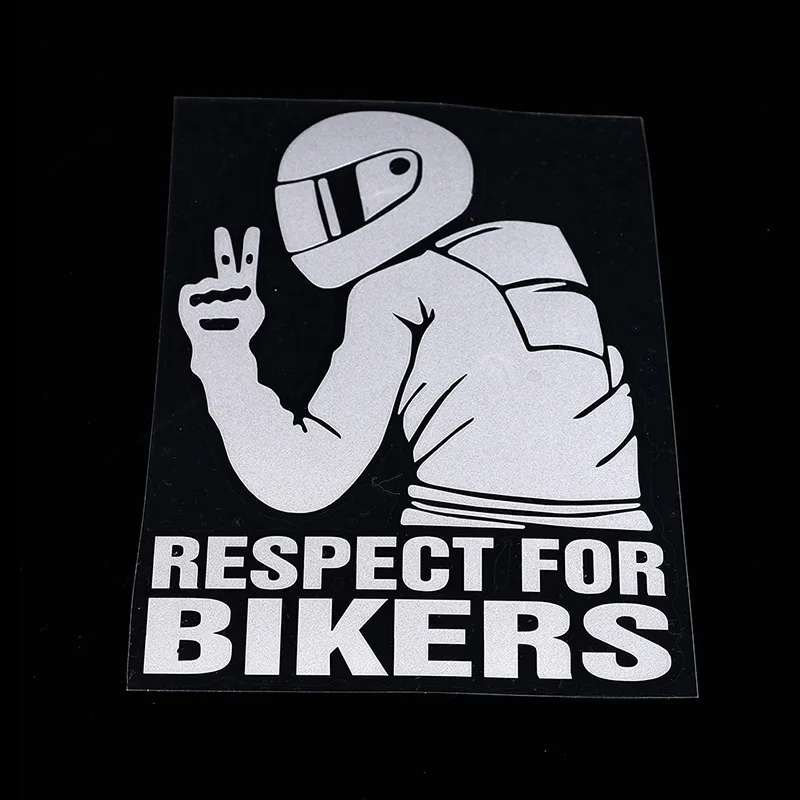 3D наклейка Respect Biker для виниловых наклеек на автомобиль, мотоцикл, 3D наклейки на мотоцикл, наклейки на наклейки