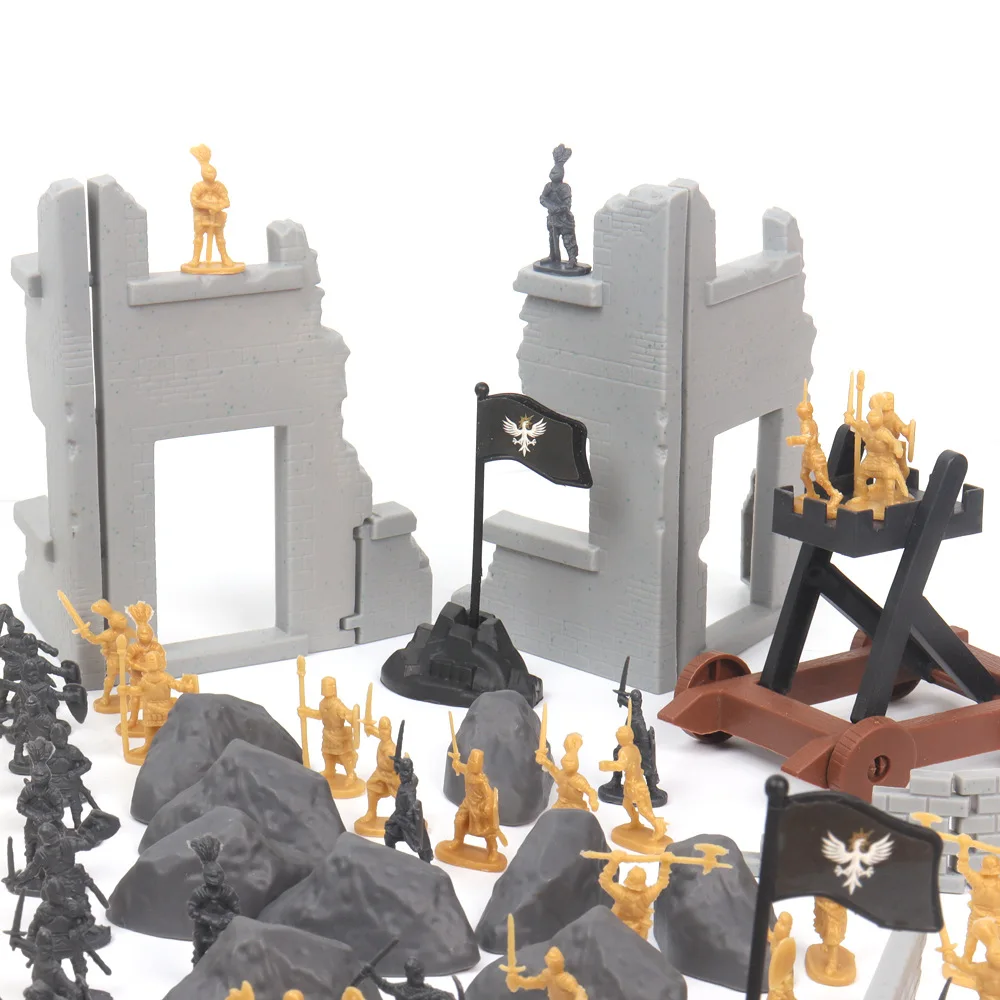 250 Шт. конструкторов моделей солдат древней войны, руины средневекового замка, осадная машина, игрушка для мальчика