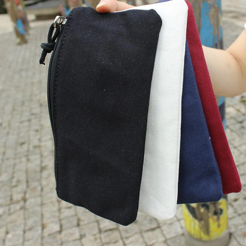 Простые сумки-пеналы, кавайная холщовая сумка для хранения, прочные многоцелевые дорожные школьные стационарные сумки
