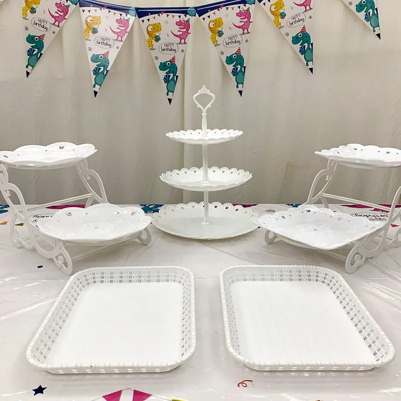 Полка для показа десертного стола на День рождения, набор для показа фуршетного стола с дим-самами, полка для трехслойного торта