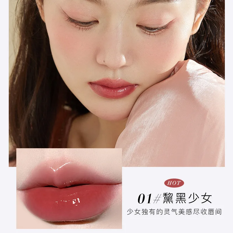 Черная зеркальная глазурь для губ Pinkyfocus, водная помада, стойкий цвет, образующая стойкую пленку, Корейская помада для макияжа