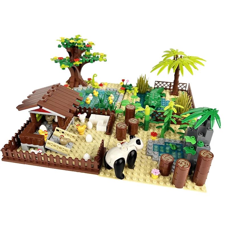 Совместим со строительными блоками LEGO Zoo MOC, игрушками, кирпичиками для сцены на ферме, игрушками для разведения тигров, прудом для утки и крокодила, курятником